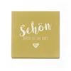 itenga 20x Serviette Schön dass du da bist currygelb Produktbild-Vorschau 2