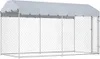 vidaXL Outdoor-Hundezwinger mit Überdachung 382x192x225 cm Produktbild-Vorschau 4