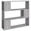 CLORIS Bücherregal/Raumteiler Grau Sonoma 100x24x94 cm, Produktbild-Vorschau 2