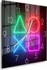 DEQORI Glasuhr 30x30 cm Zahlen 'Playstation Elemente' Produktbild-Vorschau 2
