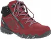 A single red hiking boot is shown against a white background. Produktbild-Vorschau