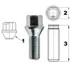 8x Radschraube M15x1.25 , Gewindelänge: 28mm, Kegelbund, Produktbild-Vorschau 2