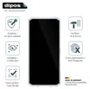 A smartphone screen protector with feature icons and text. Produktbild-Vorschau