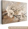 MuchoWow® - Leinwandbilder - Blumen - Natur - Weiß - Blüte Produktbild-Vorschau 1