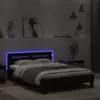 Bett mit LED-Beleuchtung ohne Matratze Schwarz 120x200 cm Produktbild-Vorschau 4