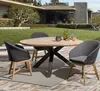Casa Padrino Luxus Gartentisch Naturfarben / Schwarz Ø 160 Produktbild-Vorschau 9