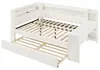 Gepolstertes 140x200 Tagesbett mit USB-Anschlüssen und Produktbild-Vorschau 7