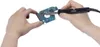 Hands holding a circuit board and a soldering iron. Produktbild-Vorschau