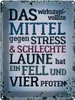 vianmo Blechschild 40x30 cm Mittel gegen Stress hat 4 Produktbild-Vorschau 1