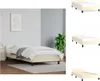 vidaXL Bettgestell mit Kopfteil Creme 90x200 cm Kunstleder Produktbild-Vorschau 1