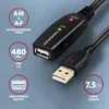 Axagon ADR-207 USB 2.0 A-M -> A-F aktives Produktbild-Vorschau 3