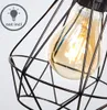 Pendelleuchte schwarz Metall Draht Vintage Industrielampe Produktbild-Vorschau 2