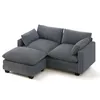 BEALIFE Rohová pohovka 168x76x91 cm  | 2-miestna + taburet Náhľad obrázku produktu 2