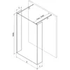 Mexen Kioto freistehende Duschwand 95 x 30 x 30 cm, Produktbild-Vorschau 6