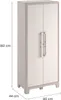 Dmora Außenschrank Grimsby 80x44x182h cm Braun Sand, 8 Produktbild-Vorschau 3