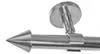 Edelstahl Look Gardinenstange 20mm Deckenträger 1-läufig Produktbild-Vorschau 1