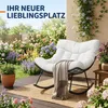 Papasan Schaukelsessel Outdoor mit dickem Kissen & Ottomane Produktbild-Vorschau 2