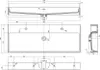 Sapho AQUATIC wastafel, gietmarmer, 120x46 cm, wit Productafbeelding-voorbeeld 4
