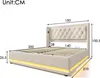 A diagram of a bed with dimensions and features indicated. Náhľad obrázku produktu