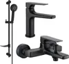 Mexen Lynx DF40 Badewannenset, Schwarz - 745903DF40-70 Produktbild-Vorschau 1