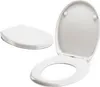 A white toilet seat and lid are shown against a white background. The lid is open, revealing the seat. Anteprima dell’immagine prodotto