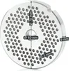 A close-up, well-lit studio shot of a meat grinder plate with dimensions indicated. Podgląd zdjęcia produktu