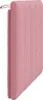 A close-up, side view of a pink upholstered headboard. Produktbild-Vorschau