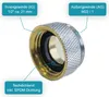 Übergangsstück Adapter Armatur Wasserhahn Messing verchromt Produktbild-Vorschau 2