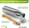 Blockhütte Edelstahl Trinkflasche 500ml - Isoliert 24h Heiß Produktbild-Vorschau 2