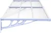 vidaXL Strieška na dvere sivá a transparentná 239x90 cm Náhľad obrázku produktu 4