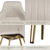 Chaise MARILYN en velours matelassé - taupe/or, Lot de 2 Voir les images du produit 5