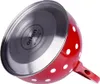Théière rouge en inox à pois et sifflet Voir les images du produit 11