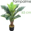 Palmier Fougère Plante Artificielle Artificiel 65cm Voir les images du produit 1