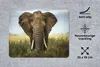 MuchoWow® Mauspad Mousepad Elefant - Natur - Gras - Tiere - Produktbild-Vorschau 2