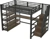 Merax Etagenbett 140x200 cm, mit USB, LED, Metall Hochbett Produktbild-Vorschau 8