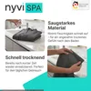 NYVI Bademantel NYVISpa Waffelpique - Uni Saunamantel für Produktbild-Vorschau 3