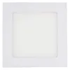 A square, flat LED recessed light fixture with a white frame and a white diffuser. Produktbild-Vorschau