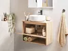 BELIANI Badezimmer Wand-Waschtischschrank Hellbraun Produktbild-Vorschau 4