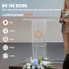 A woman is presenting at a podium in front of a screen, with decorative elements and text overlays. Náhled obrázku produktu