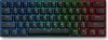 A top-down view of a compact, RGB-backlit mechanical keyboard. Produktbild-Vorschau