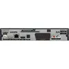 The back panel of a digital receiver with various ports and labels. Produktbild-Vorschau