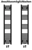 Badheizkörper Schwarz matt 300 x 1500 mm – Produktbild-Vorschau 5