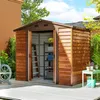Outsunny Gerätehaus Metall im Holzoptik 3 m² 152 x 235,7 x Produktbild-Vorschau 2