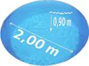 Aufstellbecken Ø 2,00 x 0,90 m Folie blau 0,6mm Produktbild-Vorschau 3