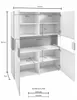 Highboard Kommode Anrichte weiß - weiß Hochglanz / eiche Produktbild-Vorschau 4