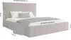 FEDVE Polsterbett Acate aus Velvet 180x200 cm, Braun Produktbild-Vorschau 7
