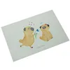 Mr. & Mrs. Panda Glas Schneideplatte Mops Verliebt - Weiß - Produktbild-Vorschau 2