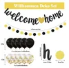 Welkom thuis decoratieset, zwart en goud, met guirlande en Productafbeelding-voorbeeld 2