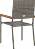 vidaXL Garten Stapelstühle 2 pcs Grau und Braun 54 x 56 x Produktbild-Vorschau 7