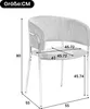 A line drawing of a chair with dimensions indicated. Voir les images du produit